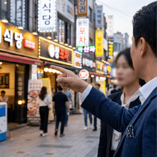 음식점 상권을 살펴보는 예비 창업자